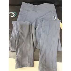 Lululemon Athletica Gray Athletic Leggings with Side Zipper Pocket Size 2